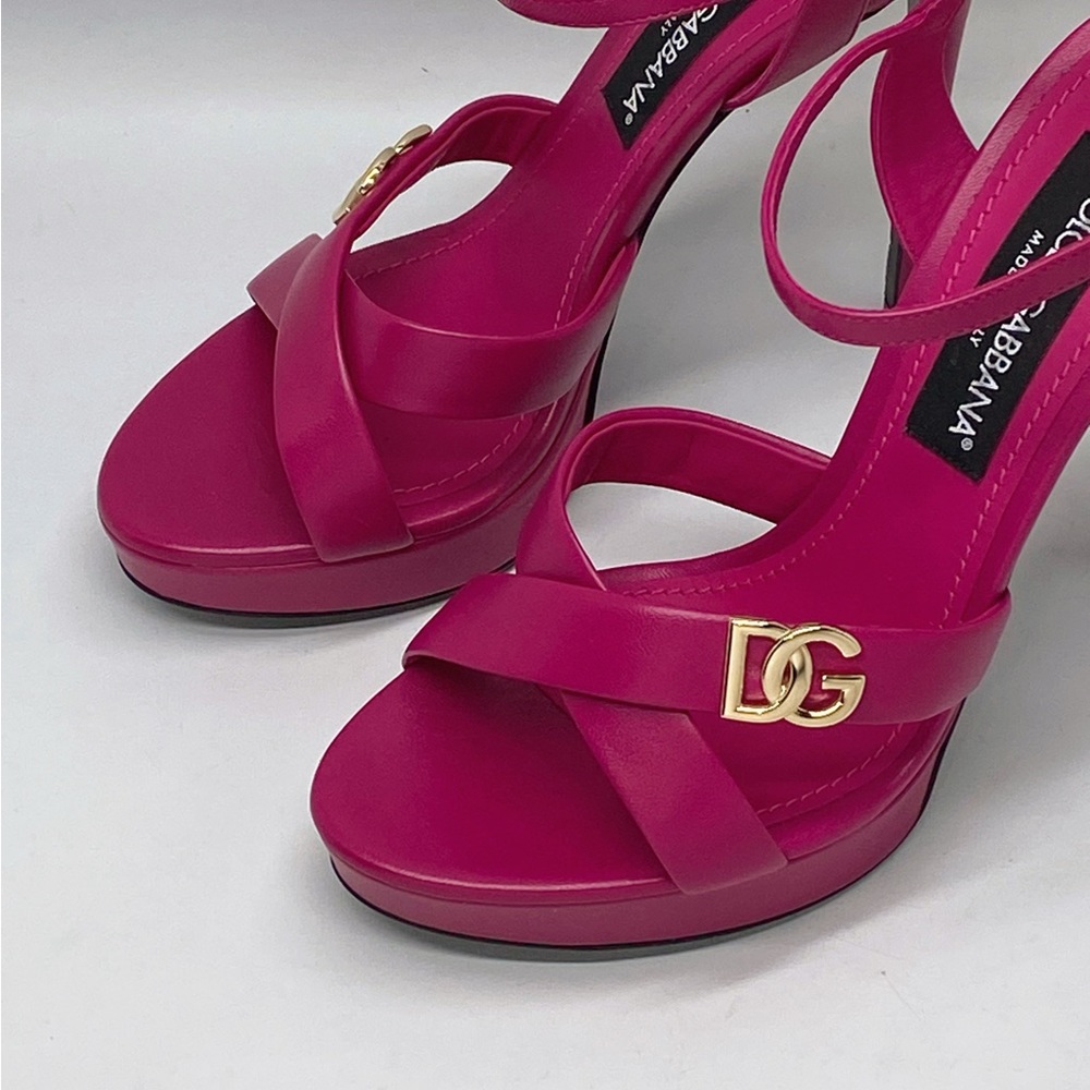 Dolce&Gabbana Platform Leather Sandals - Picture 5 of 13